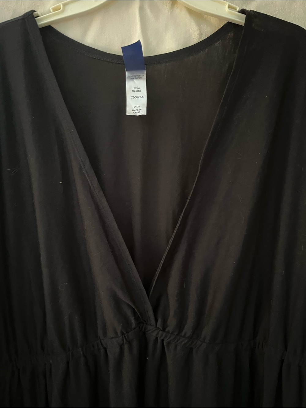Swimsuits For All Black V-Neck Tunic with silver Printed Hem Motif size 26 - Picture 6 of 7